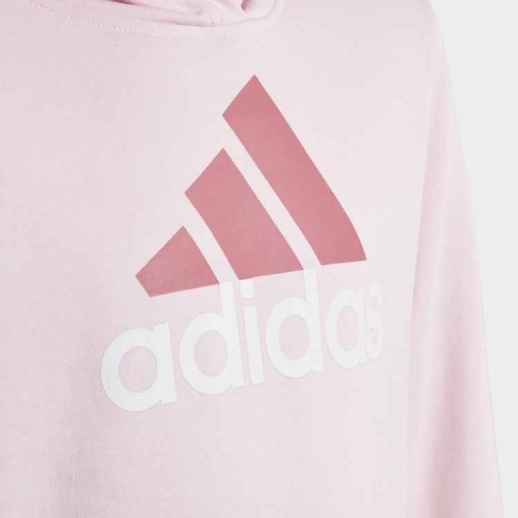 Adidas Pink Essentials Moletom De Algodão Bicolor Com Logo Grande