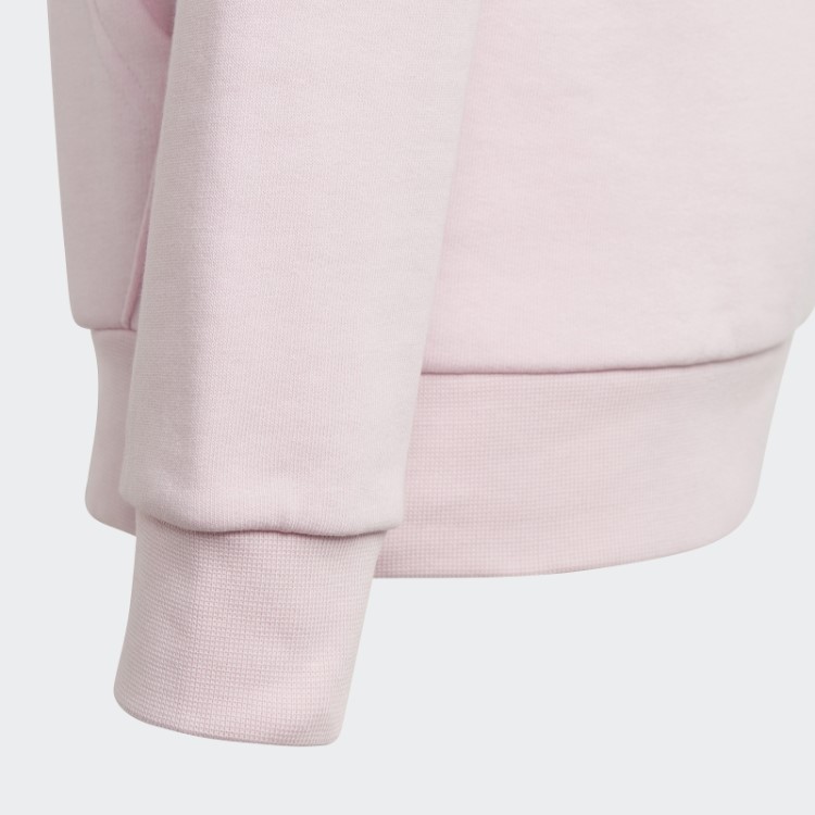 Adidas Pink Essentials Moletom De Algodão Bicolor Com Logo Grande