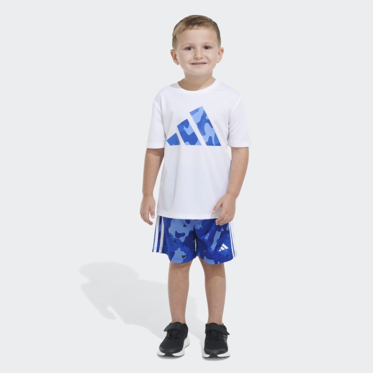 Camiseta Branca Adidas Poly Camo Aop Short
