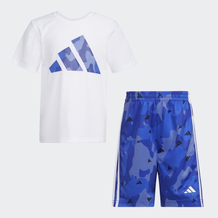 Camiseta Branca Adidas Poly Camo Aop Short