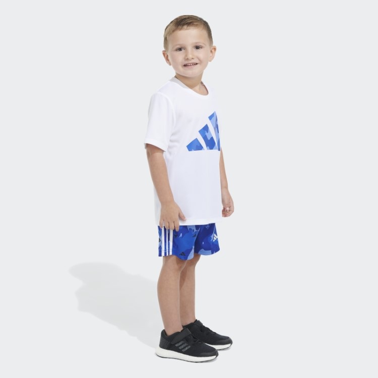 Camiseta Branca Adidas Poly Camo Aop Short
