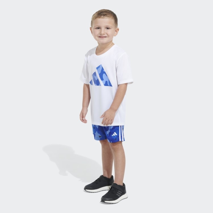 Camiseta Branca Adidas Poly Camo Aop Short