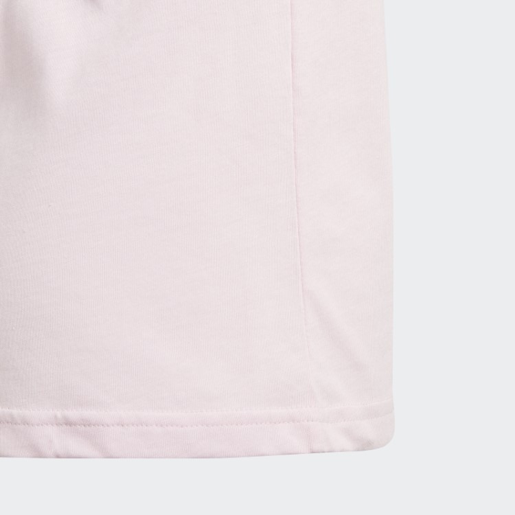 Camiseta Rosa Essencial De Algodão Com Logo Grande Adidas