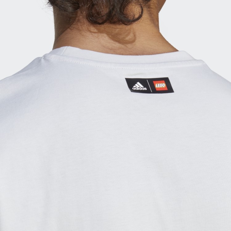 Camiseta Cinza Adidas X Lego Com Gráfico De Futebol Quente