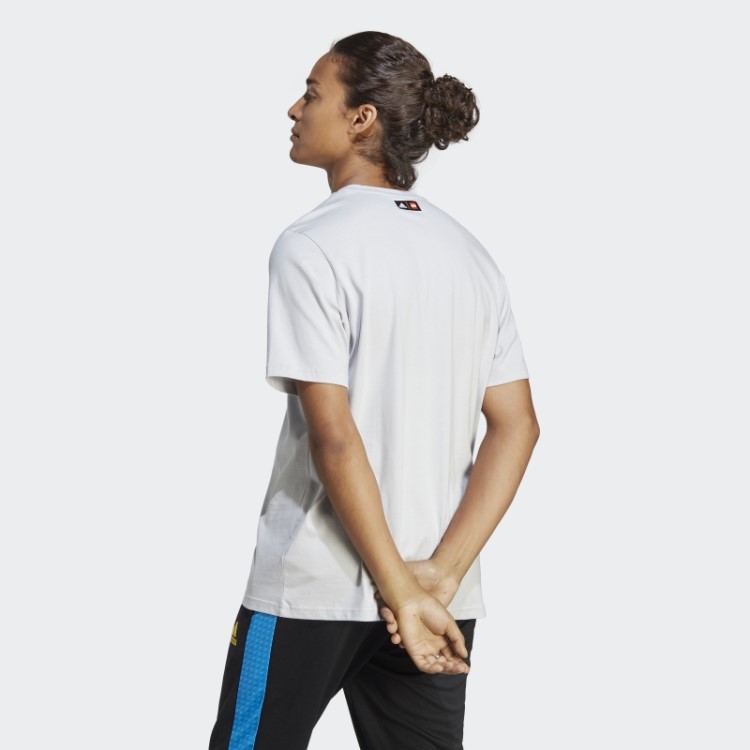 Camiseta Adidas X Lego Com Estampa De Futebol Cinza
