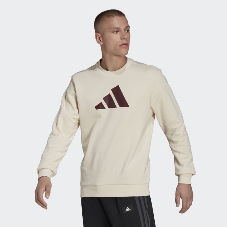 Moletom Da Tripulação Dos ícones Do Futuro Adidas Branco