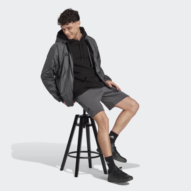 Adidas Cinza Projetado 4 Gameday Top De Corrida Com Zíper Completo