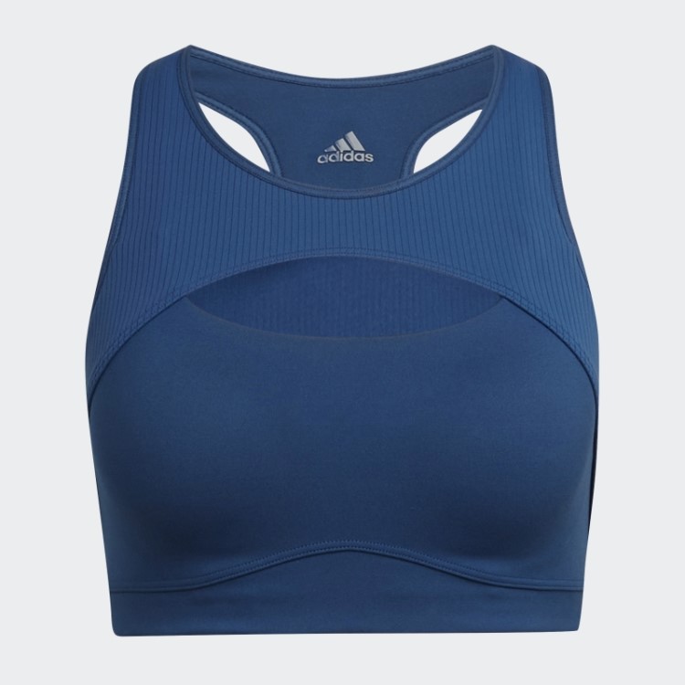 Marinho Adidas Coreflow Studio Sutiã De Vento De Ioga De Suporte Médio