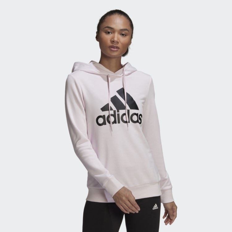 Adidas Pink Essentials Moletom Com Logo Relaxado