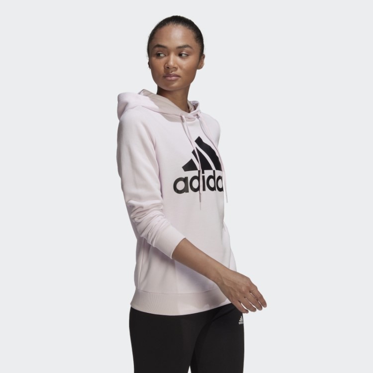 Adidas Pink Essentials Moletom Com Logo Relaxado