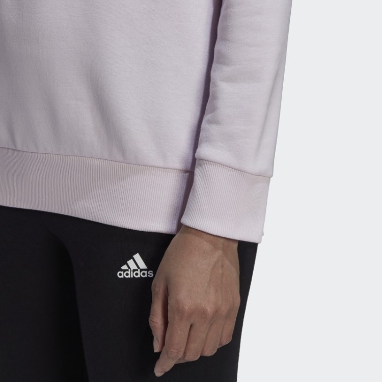 Adidas Pink Essentials Moletom Com Logo Relaxado