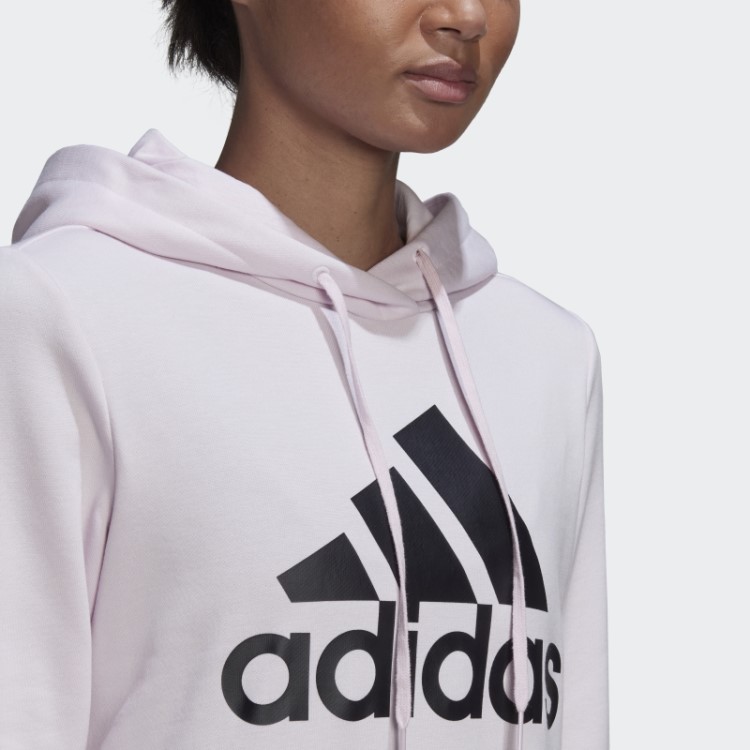 Adidas Pink Essentials Moletom Com Logo Relaxado