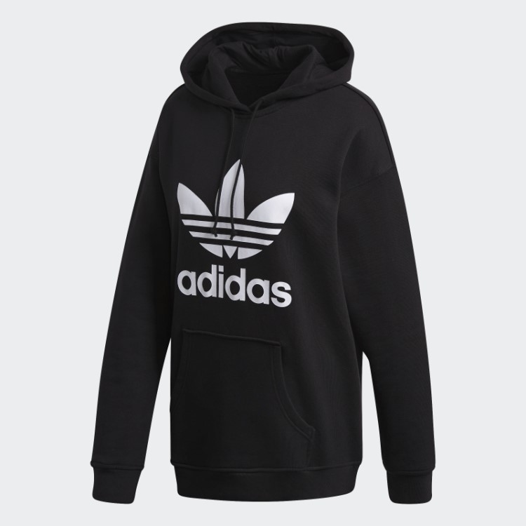 Moletom Preto Adidas Adicolor Trefoil Quente