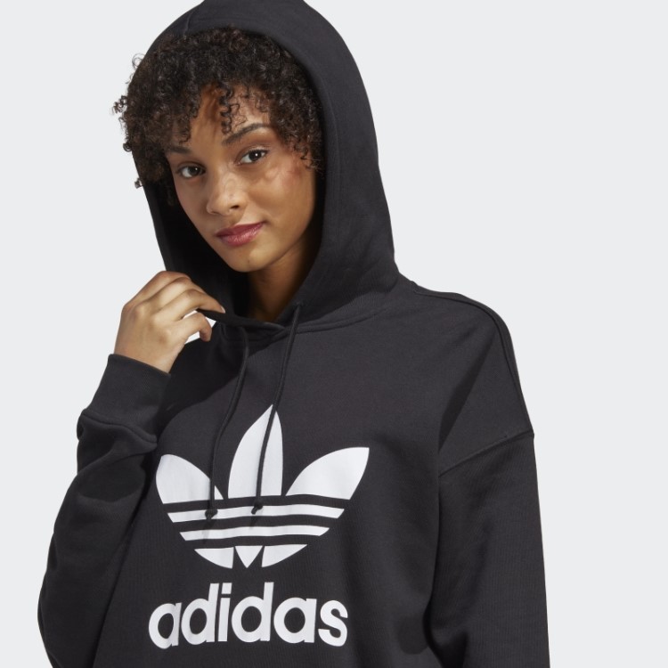 Moletom Preto Adidas Adicolor Trefoil Quente
