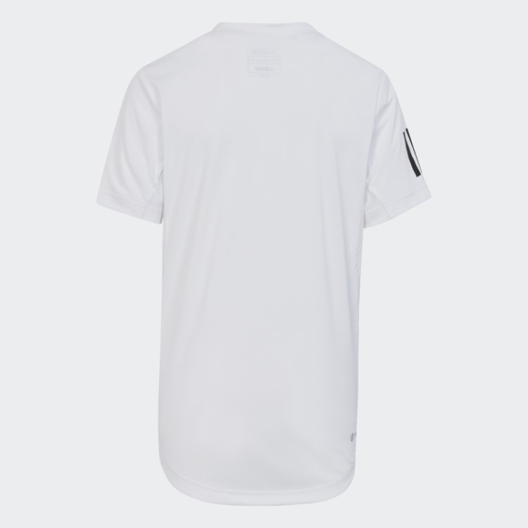 Camiseta Branca Com As Três Listras Do Clube De Tênis Adidas