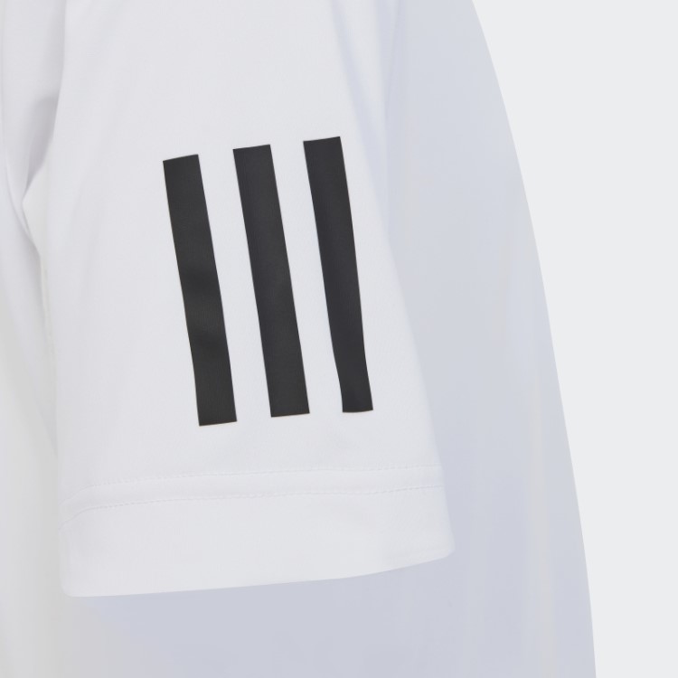 Camiseta Branca Com As Três Listras Do Clube De Tênis Adidas