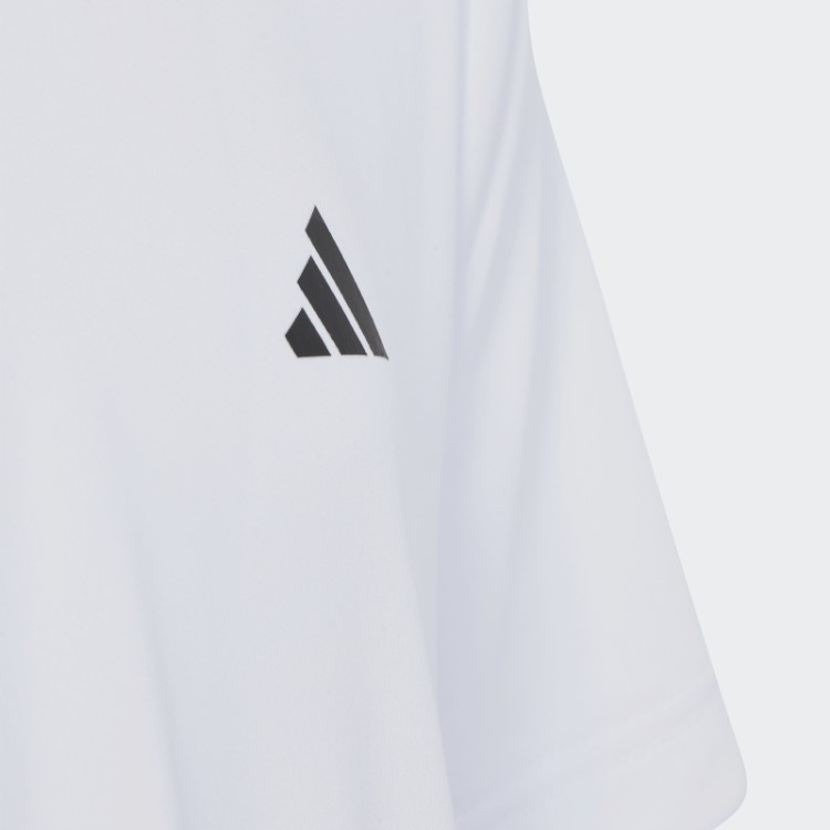 Camiseta Branca Com As Três Listras Do Clube De Tênis Adidas