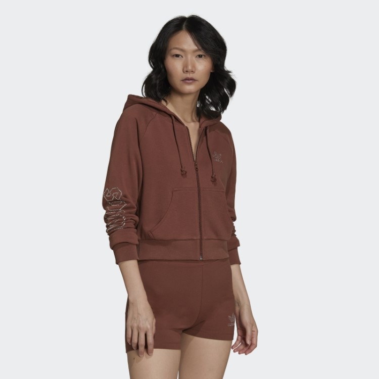 Top Cropped Adidas 2000 Luxe Marrom Terra