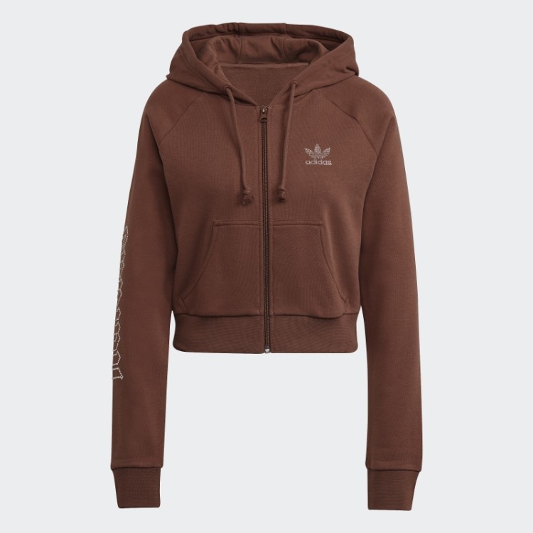 Top Cropped Adidas 2000 Luxe Marrom Terra