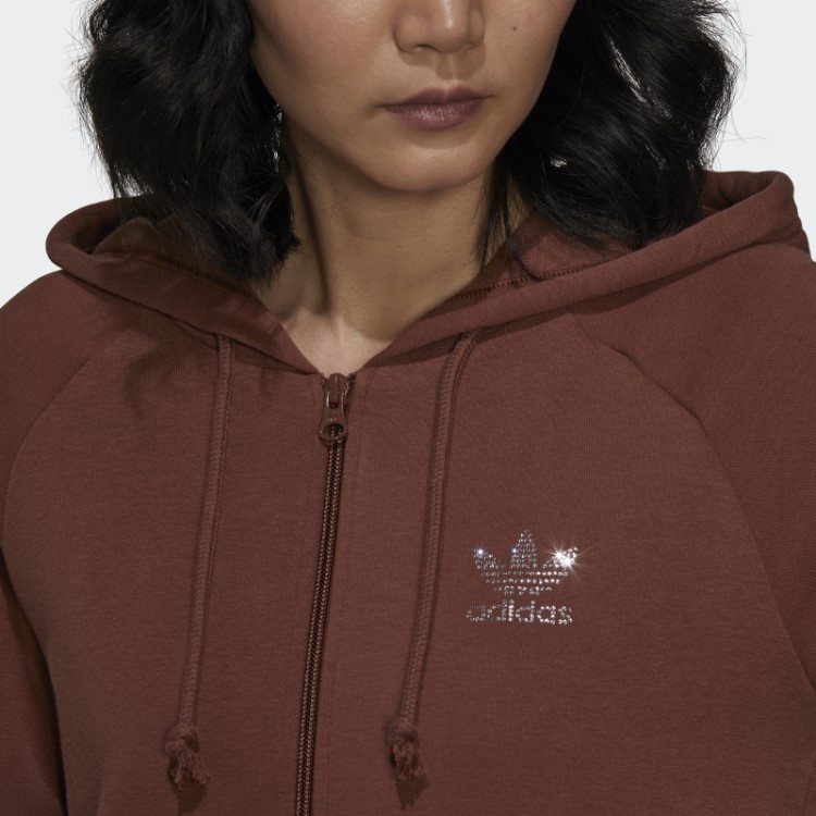 Top Cropped Adidas 2000 Luxe Marrom Terra