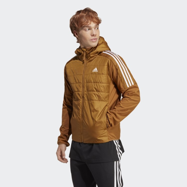 Jaqueta Híbrida Com Capuz Isolada Essentials Bronze Adidas