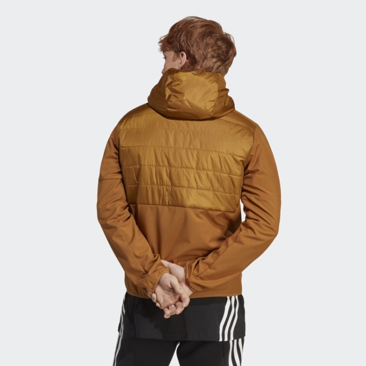 Jaqueta Híbrida Com Capuz Isolada Essentials Bronze Adidas