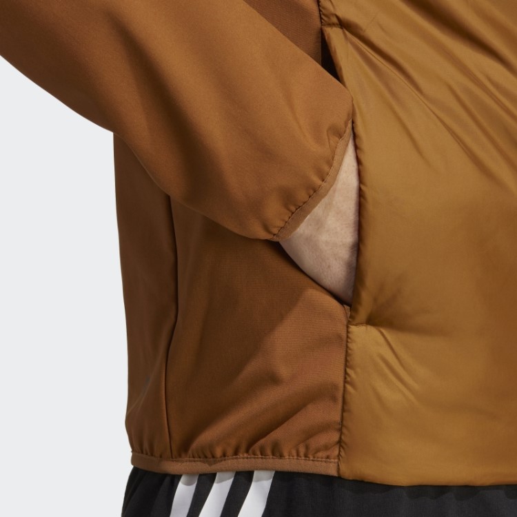 Jaqueta Híbrida Com Capuz Isolada Essentials Bronze Adidas