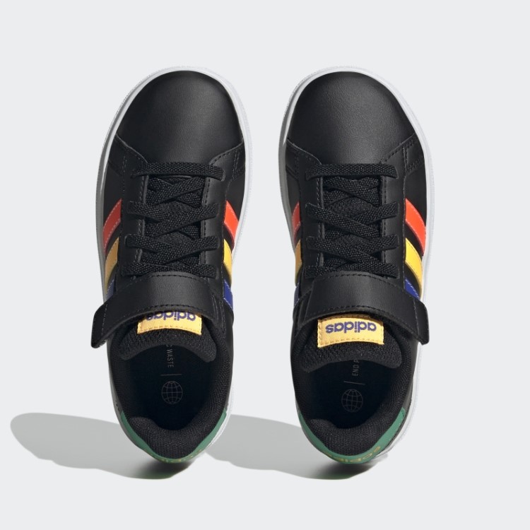 Sapatos De Renda Elástica E Tira Superior Da Quadra Grande Adidas Preto