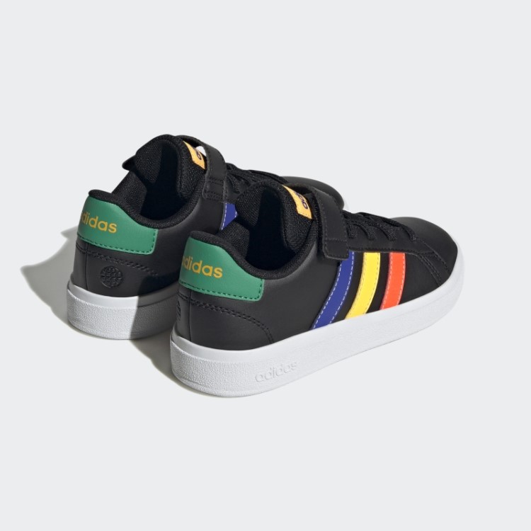 Sapatos De Renda Elástica E Tira Superior Da Quadra Grande Adidas Preto
