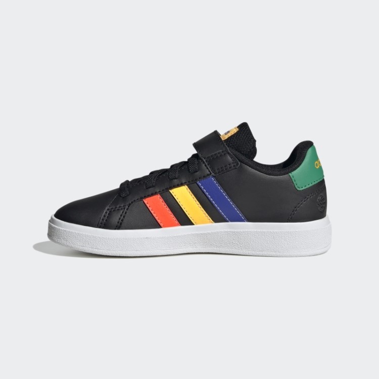 Sapatos De Renda Elástica E Tira Superior Da Quadra Grande Adidas Preto