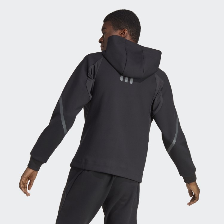 Top Preto Adidas Design 4 Gameday Premium Com Zíper Completo