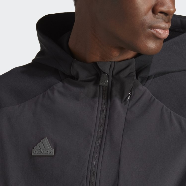 Top Preto Adidas Design 4 Gameday Premium Com Zíper Completo