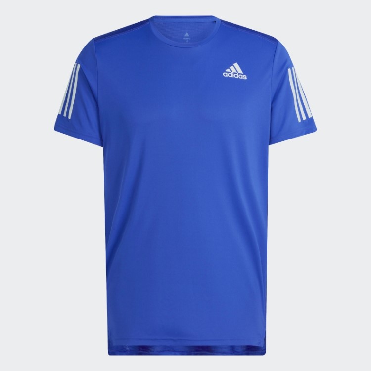 Azul Possui A Camiseta Run Adidas
