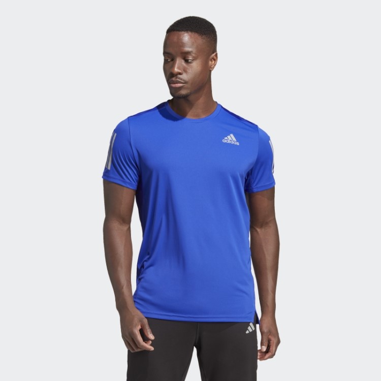 Camiseta Azul Adidas Possui A Corrida