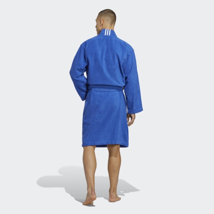 Roupão De Algodão Adidas Azul