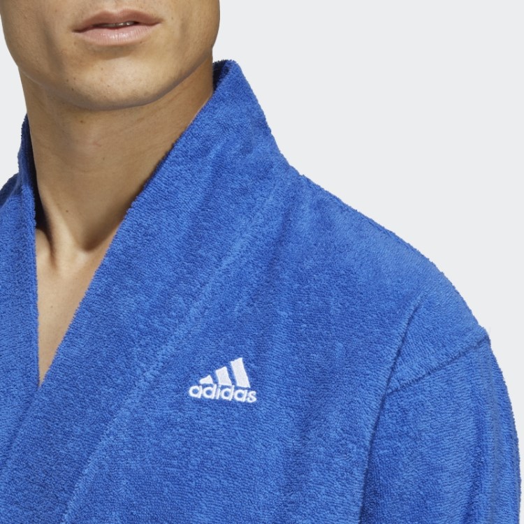 Roupão De Algodão Adidas Azul