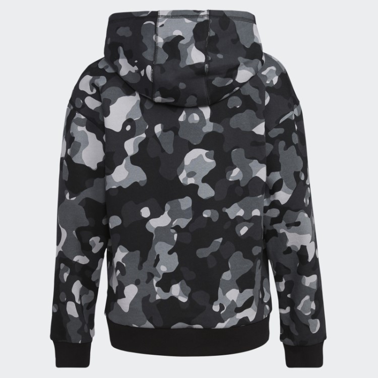 Adidas Moletom Com Capuz Preto Com Estampa Camuflada