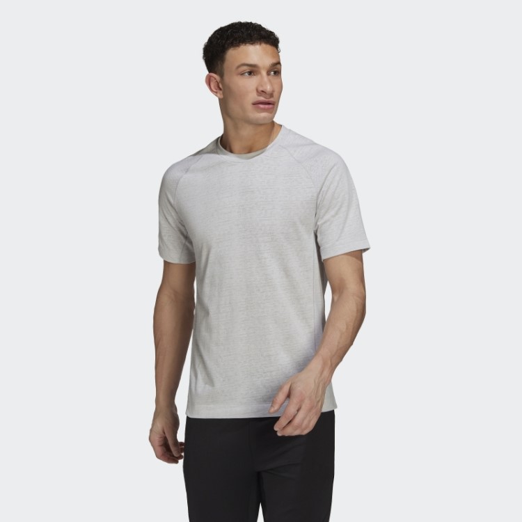 Camiseta De Treino De Yoga Adidas Cinza