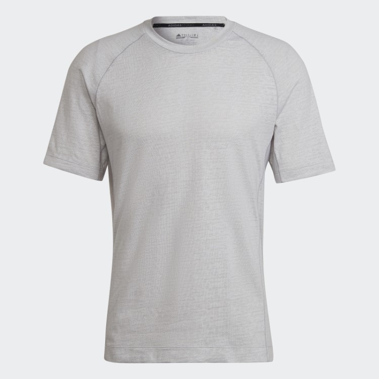 Camiseta De Treino De Yoga Adidas Cinza