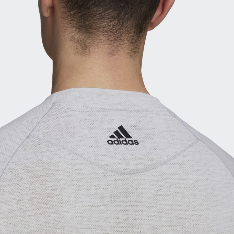 Camiseta De Treino De Yoga Adidas Cinza
