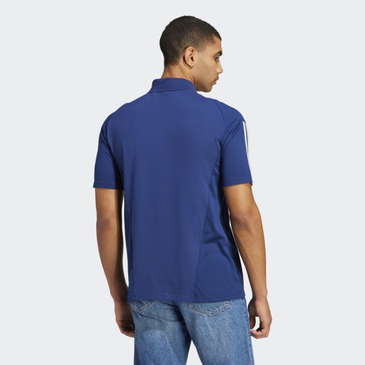 Camisa Polo De Algodão Adidas Itália Tiro 23 Azul Escuro