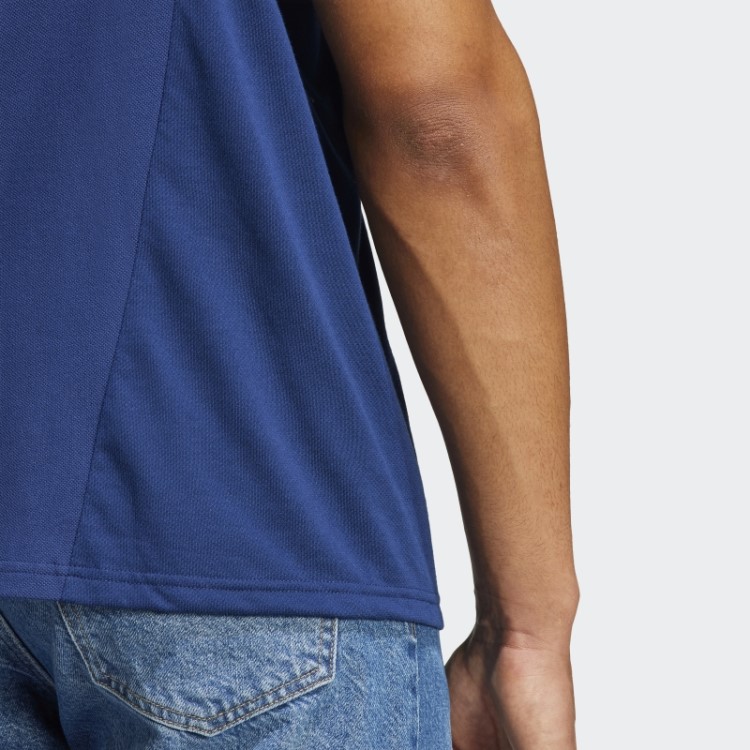 Camisa Polo De Algodão Adidas Itália Tiro 23 Azul Escuro