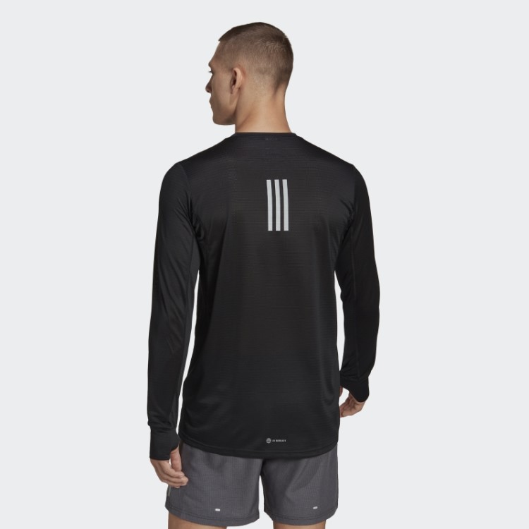 Top De Manga Comprida Adidas Preto Da The Run