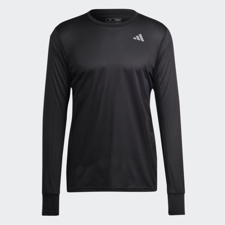 Top De Manga Comprida Adidas Preto Da The Run