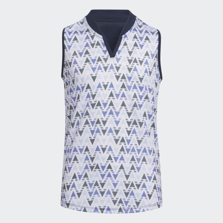 Camisa Polo Sem Mangas Estampada Heat.rdy Adidas Navy