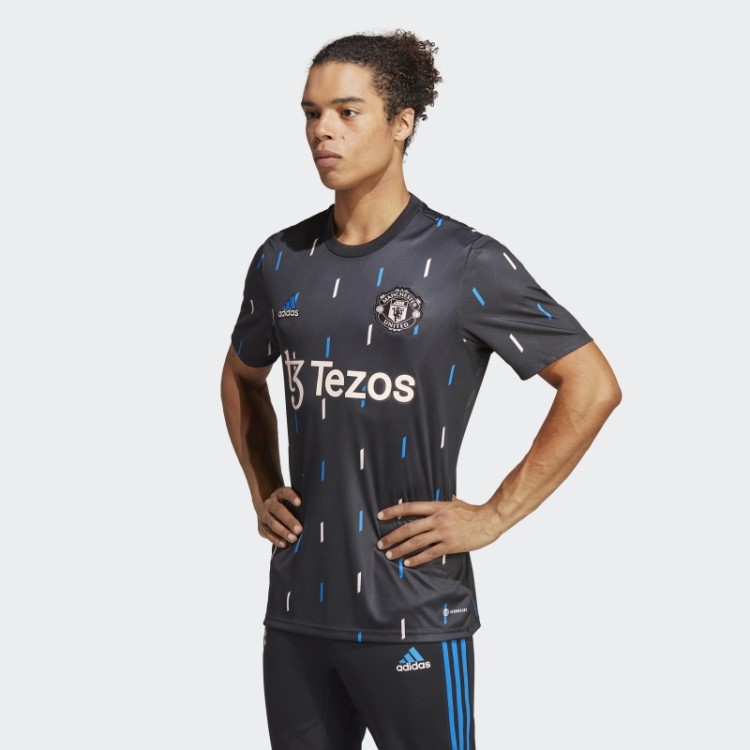 Camisa Pré-jogo Do Manchester United Adidas Preta