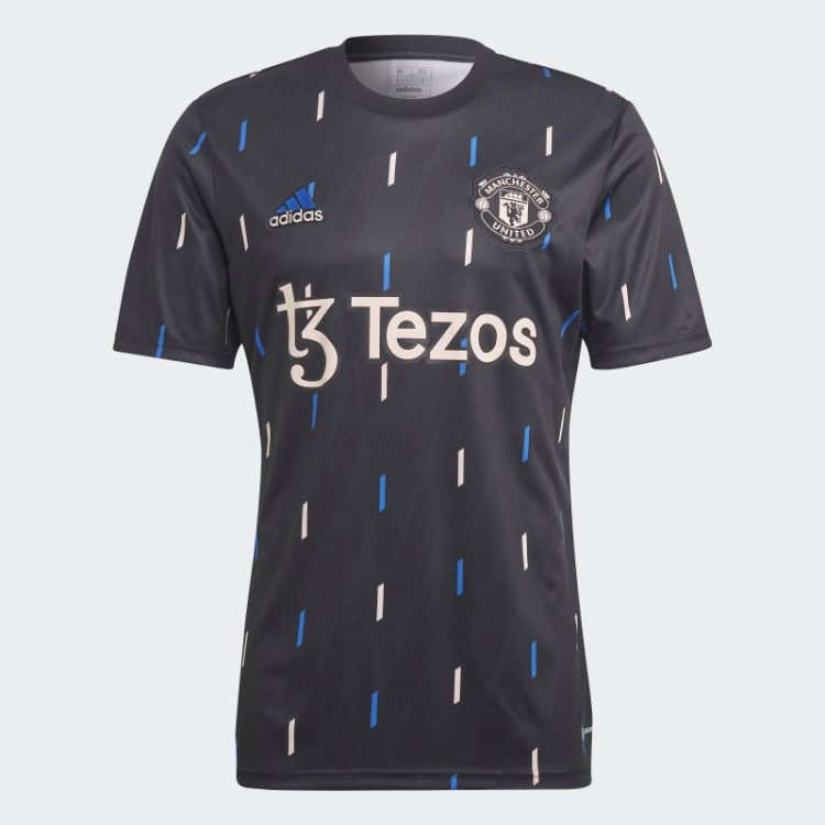 Camisa Pré-jogo Do Manchester United Adidas Preta