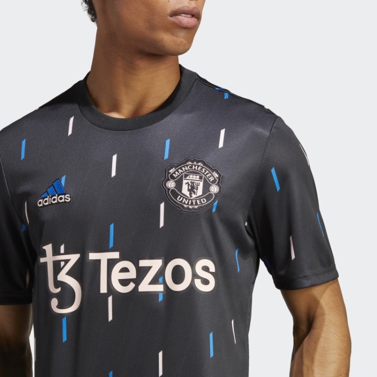 Camisa Pré-jogo Do Manchester United Adidas Preta