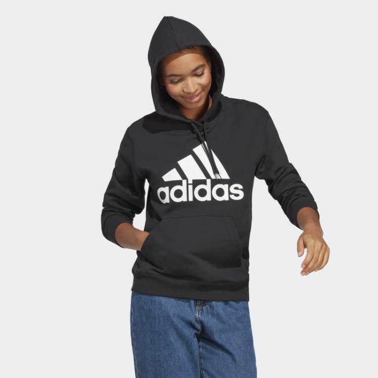 Moletom French Terry Regular Preto Adidas Essentials Big Logo