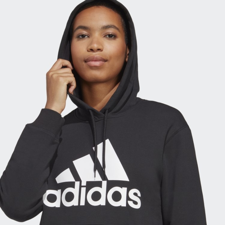 Moletom French Terry Regular Preto Adidas Essentials Big Logo